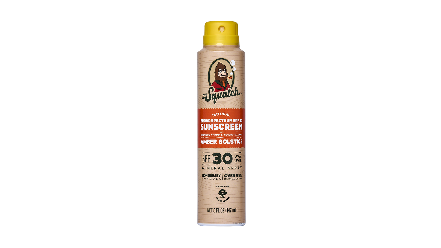Dr. Squatch Spray | SPF 30 UVA/UVB Protection | Non-Greasy Mineral Sunscreen for Men - Bright Finish
