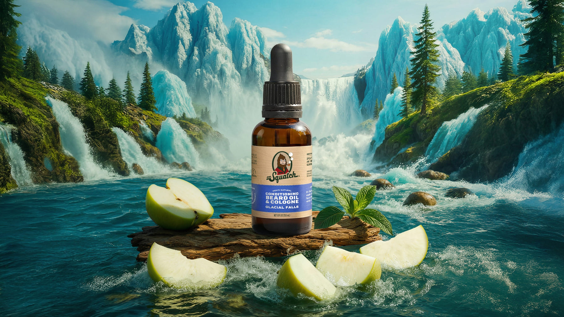 Conditioning Beard Oil & Cologne Glacial Falls - Daily Clean
