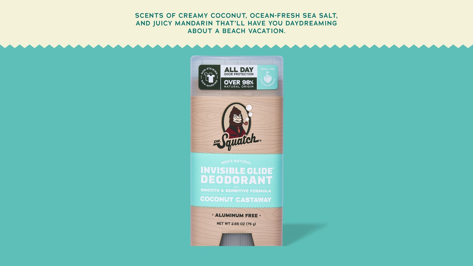 Coconut Castaway Invisible Glide Deodorant - Active Fresh
