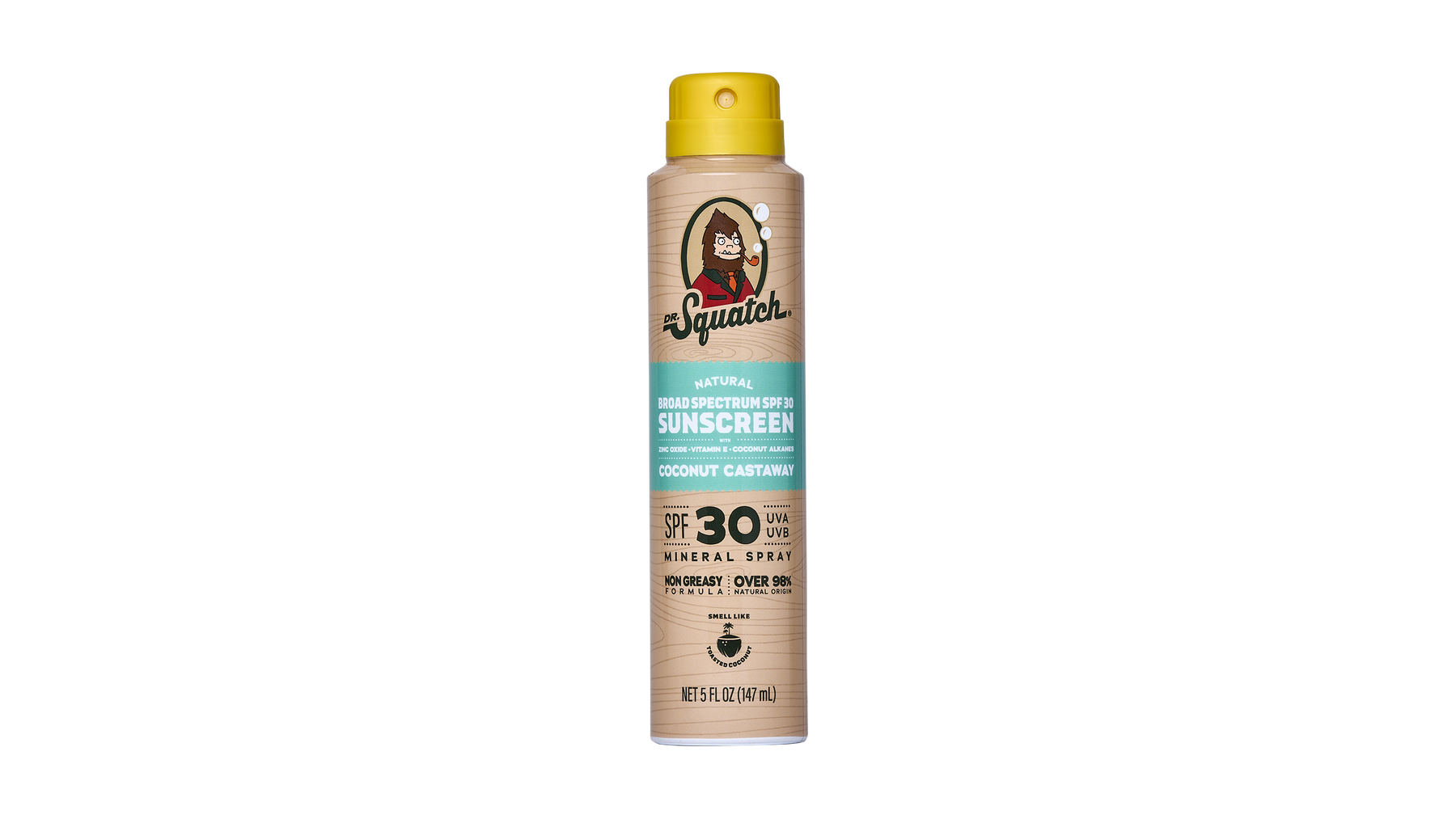 Dr. Squatch Spray | SPF 30 UVA/UVB Protection | Non-Greasy Mineral Sunscreen for Men - Bright Finish
