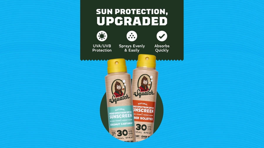Dr. Squatch Spray 2-Pack | SPF 30 UVA/UVB Protection | Non-Greasy Mineral Sunscreen for Men - Weekend Pair