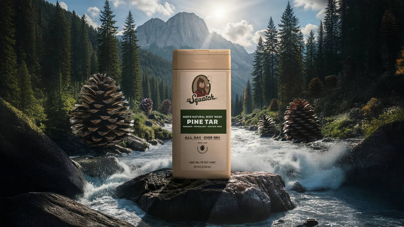 14 oz Pine Tar Exfoliating Body Wash - Clean Mood