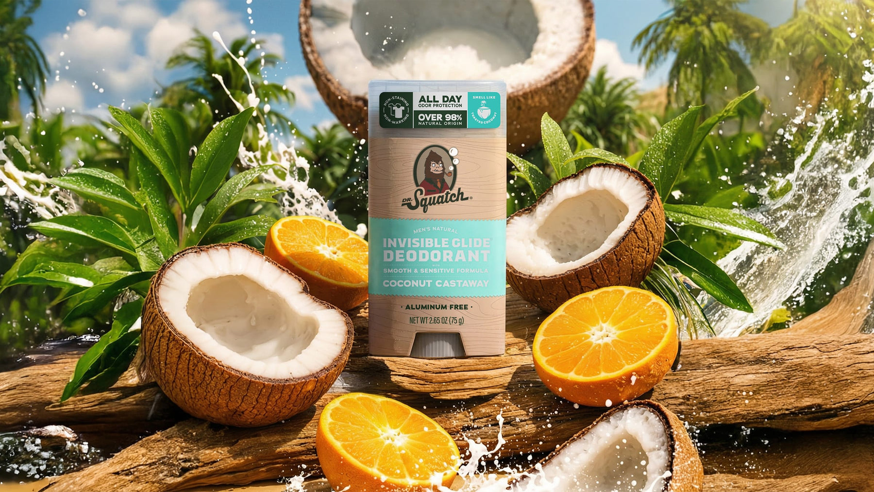 Coconut Castaway Invisible Glide Deodorant - Active Fresh