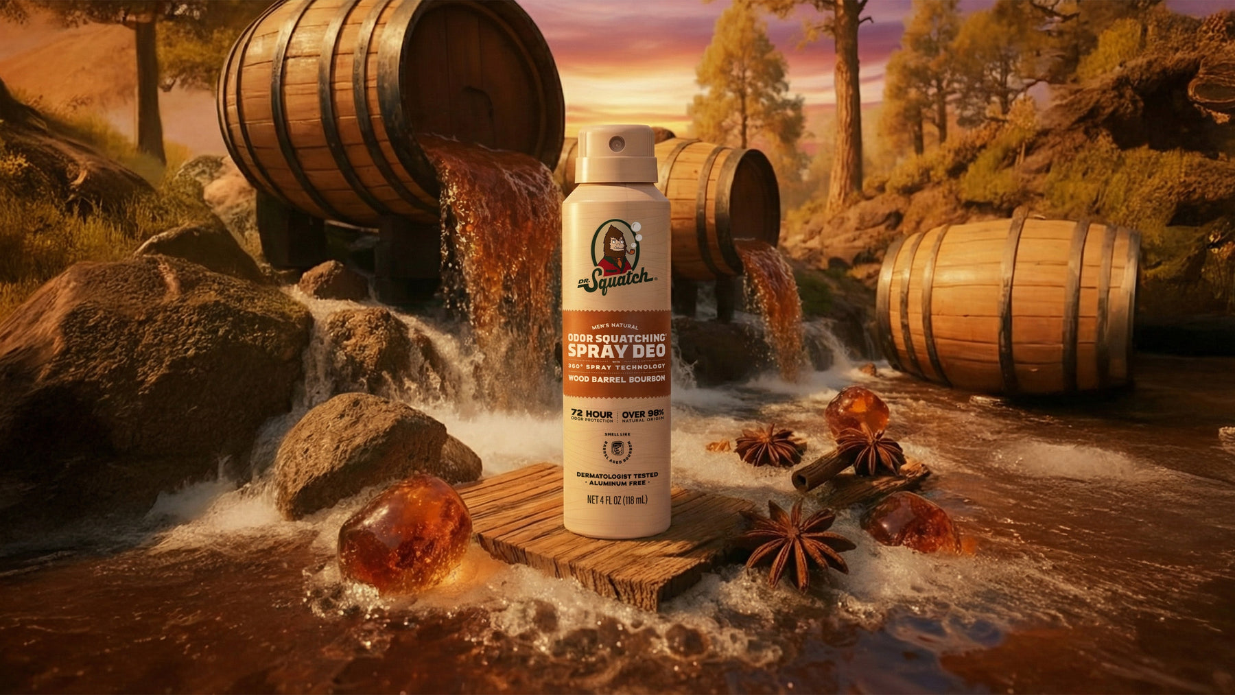 Wood Barrel Bourbon Spray Deodorant - Daily Scent