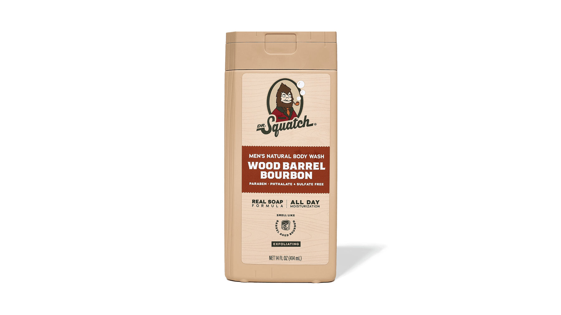 14 oz Wood Barrel Bourbon Exfoliating Body Wash - Easy Spritz