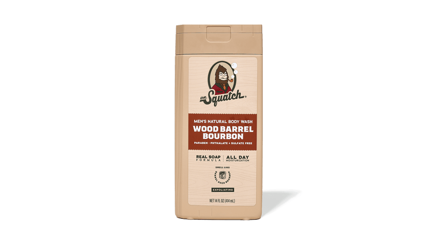 14 oz Wood Barrel Bourbon Exfoliating Body Wash - Easy Spritz